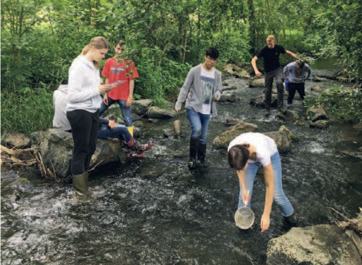 Naturschutzarbeit am Biotop "Amdorfbach" - Kooperation der WvO mit der Naturlandstiftung LDK