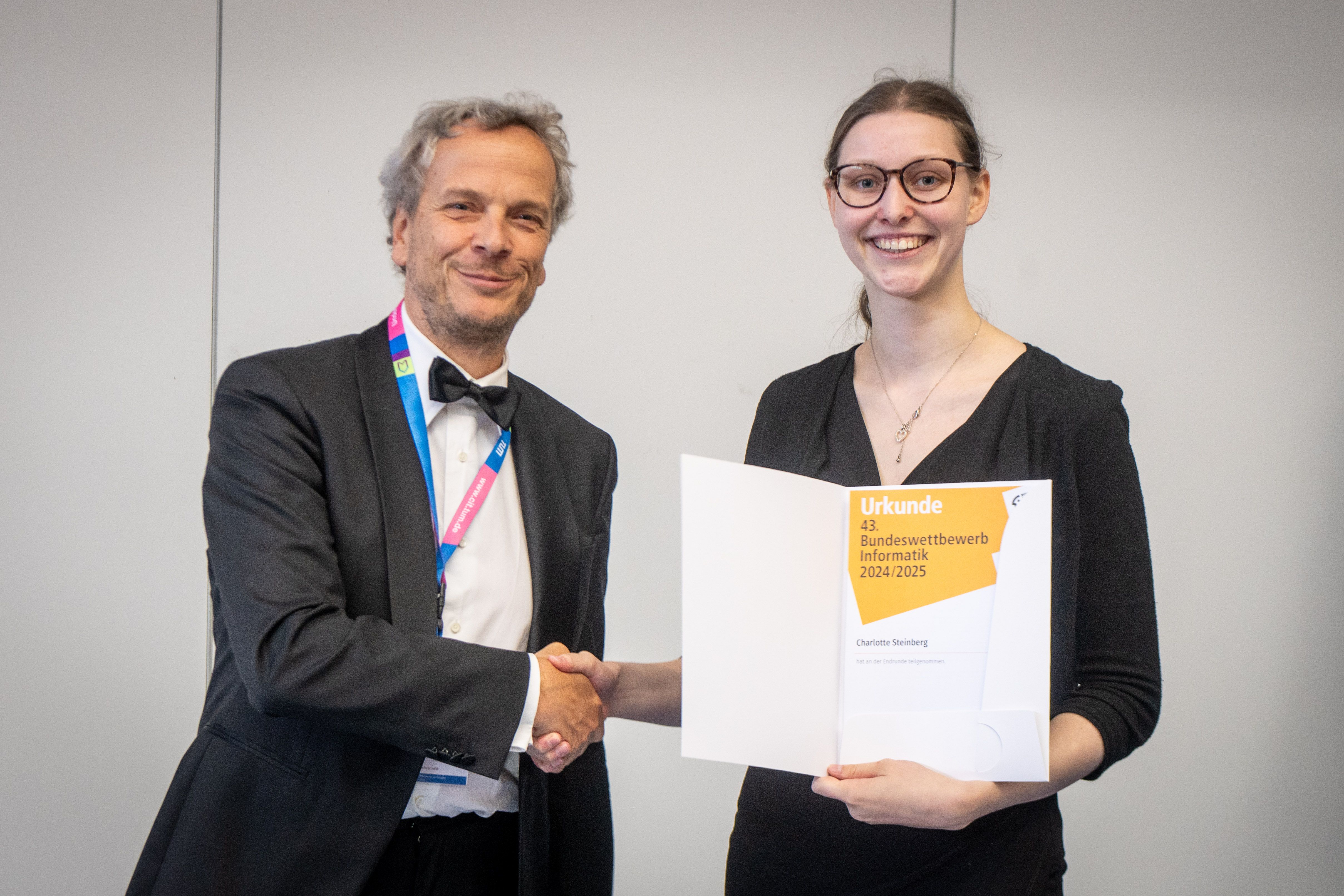 Charlotte Steinberg als führendes Informatik-Talent ausgezeichnet