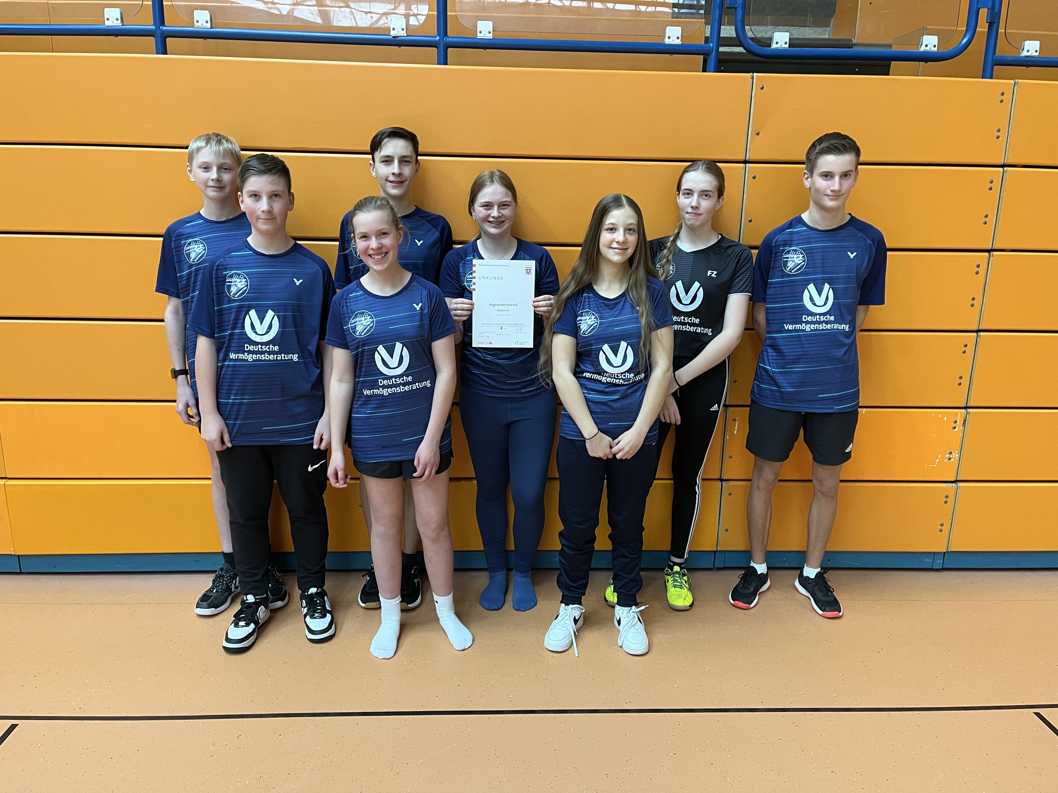 WvO erreicht Landesfinale im Badminton